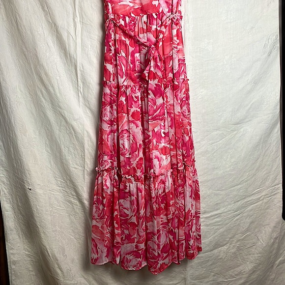 Calvin Klein Chiffon Floral Sleeveless Maxi Dress - Picture 3 of 6